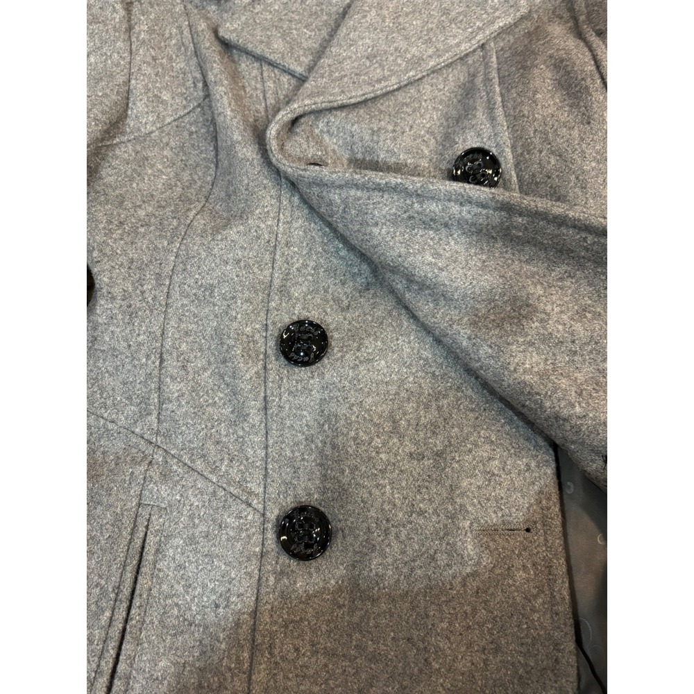 GUESS Women's Gray Wool Blend Pea Coat Jacket Double Breasted Size XS - Picture 3 of 11
